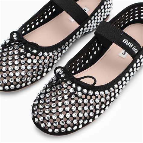 miu miu black ballerinas